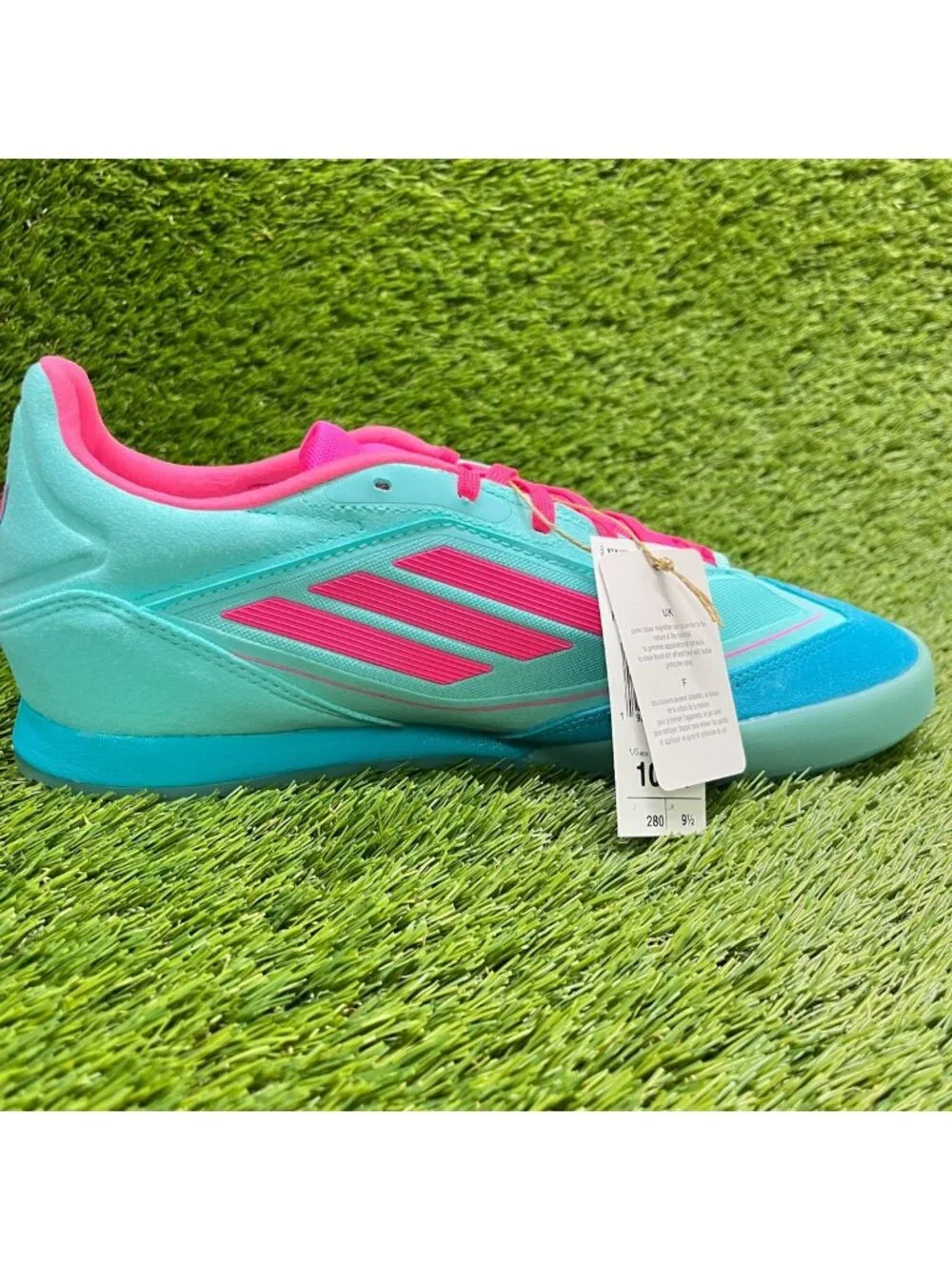 Adidas F50 Freestyle Messi Mens Size 10 Blue Pink Running Indoor Soccer Shoes